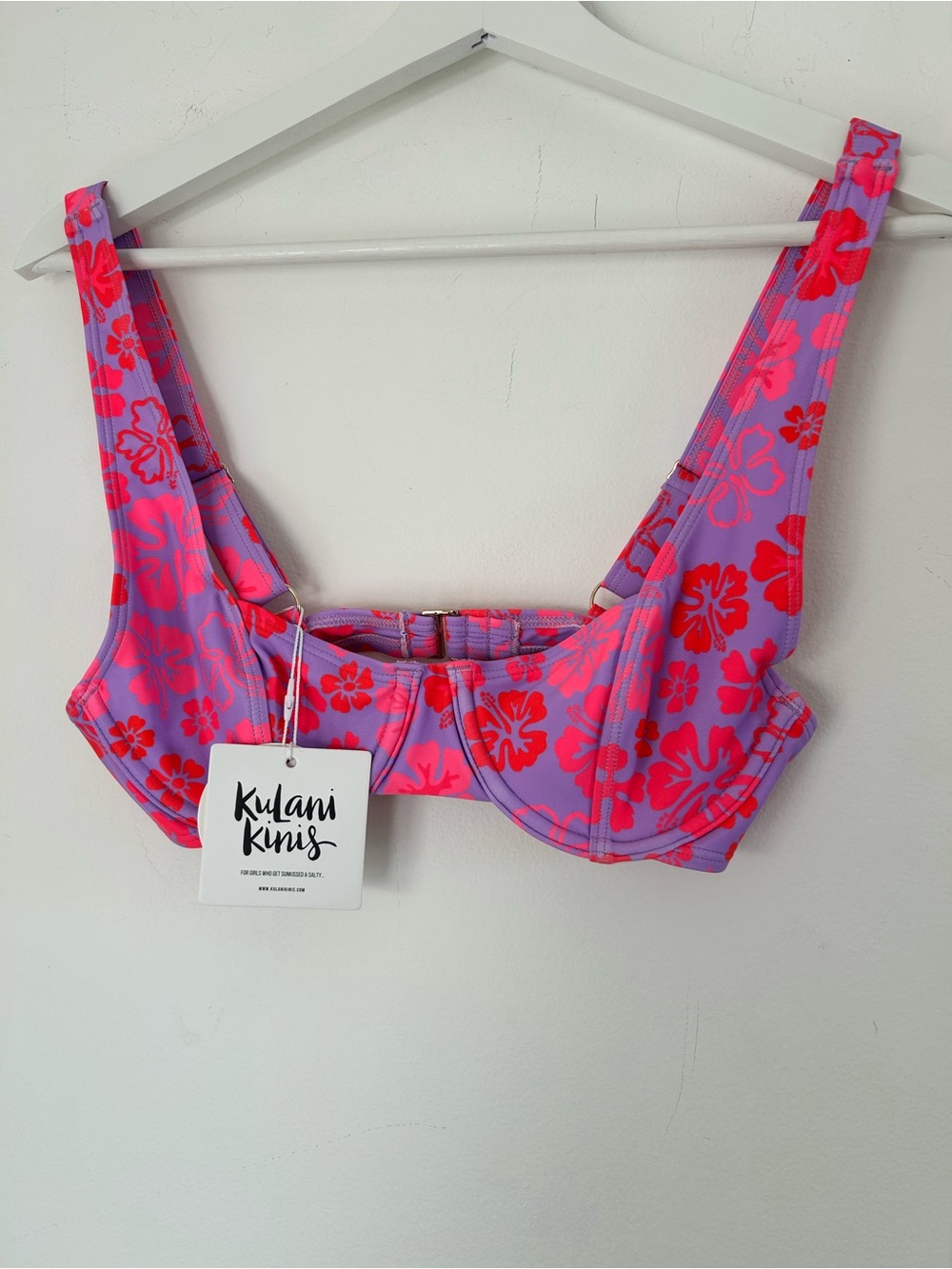 NWT Kulani Kini’s Swim Top in color Cherry Berry 🍒XS